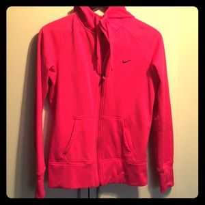 Ladies hot pink small Nike zip up hoodie